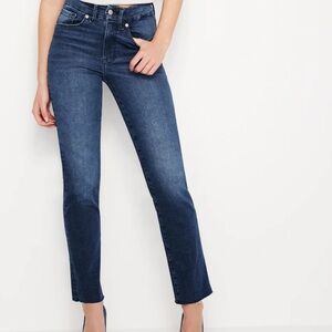Good American Indigo High-Rise Straight Leg Jeans